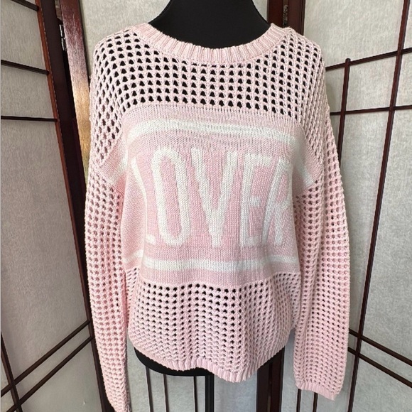 Hooked Up by IOT Sweaters - NWT Pink Knit Sweater BY HOOKED UP
